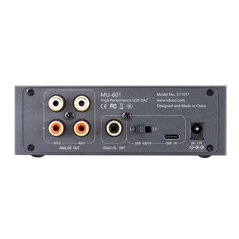 XDUOO MU-601 DAC USB ES9018K2M PCM384kHz DSD256 Hi-Res MU601 Decoder