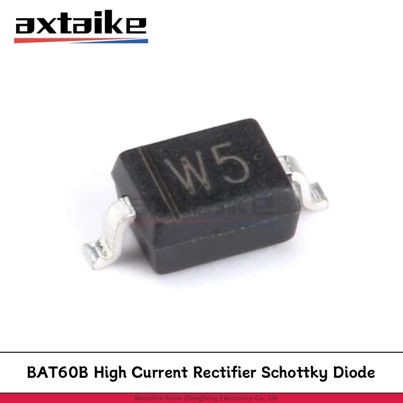 50PCS BAT60B W5 SOD-323 0805 SMD 10V 3A High Current Rectifier Schottky Diode