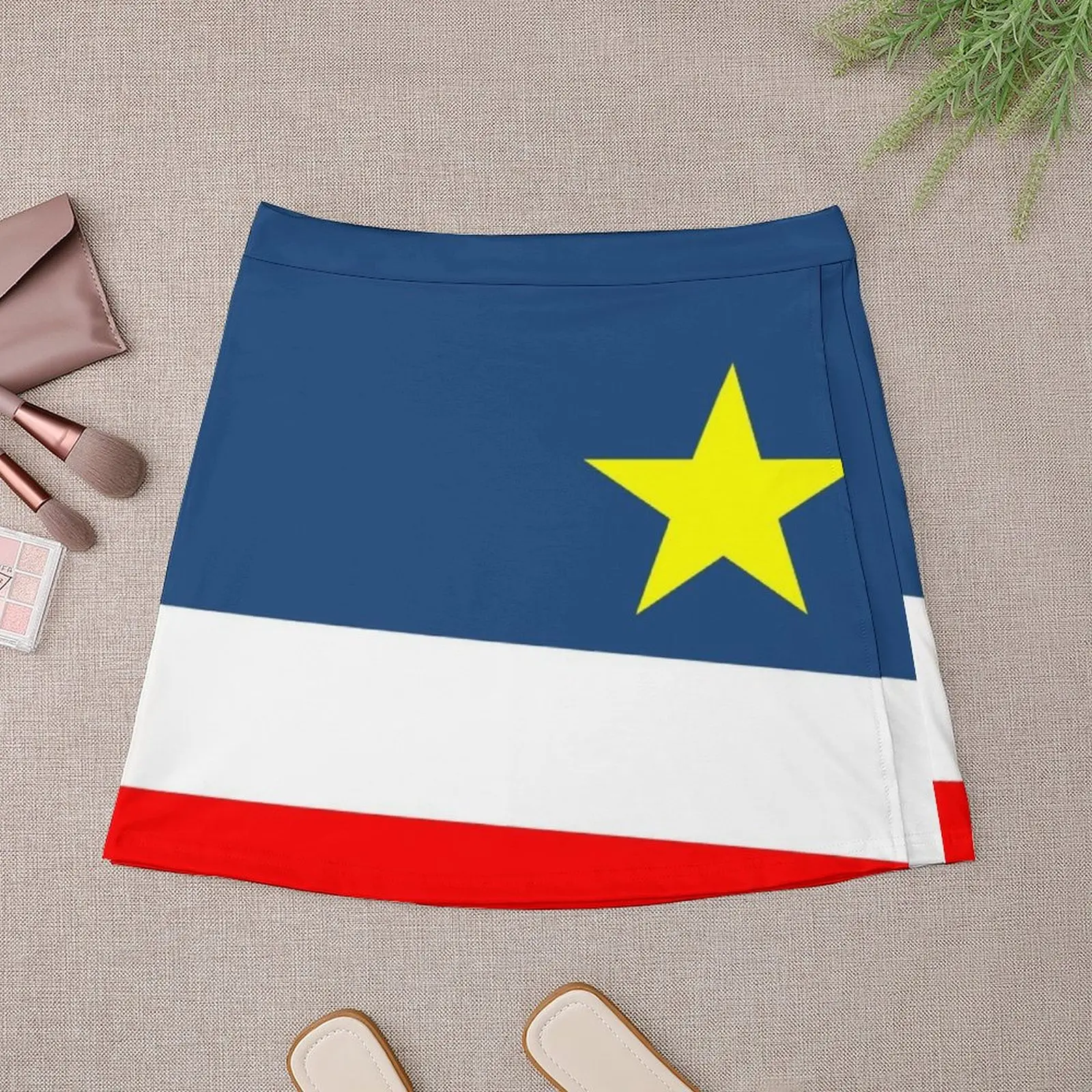 Acadian Flag - мини-юбка Drapeau Acadien, летняя женская одежда, корейская юбка, женская мини-юбка