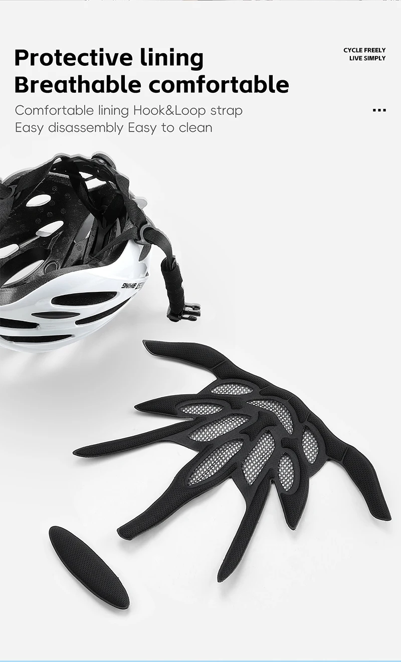 WEST BIKING Fahrradhelm, leicht, integriert geformt, 24 Belüftungslöcher mit Moskitonetz für Mountainbike, Rennrad, Herren, Damen, Sicherheit – Detail 8