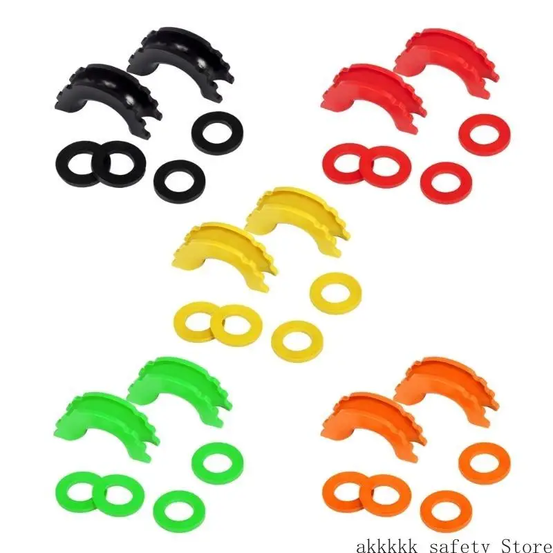 

XXFF DRing/Shackle Isolator set1 Pair DRing Isolator & 4Pcs Washers Dring Cover for 3/4" Shackle Hooks Protect Bumper Durable