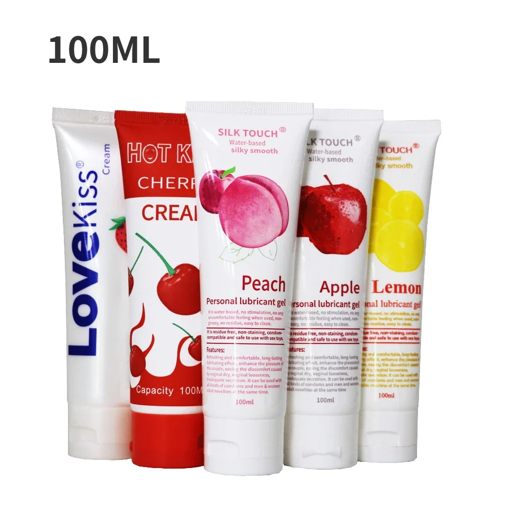 100ml Fruit Flavored Body Lubricant Vaginal and Anal Gel Adults Sex Lubricant  Water-soluble Refreshing and Non Greasy