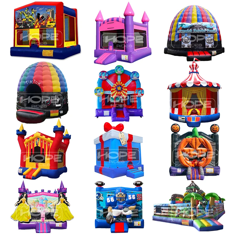 Free Accessories Electric air Deflator Blanket Silence Box Blower Inflatable Bounce House Jumping Bouncy Castle for Kids Party