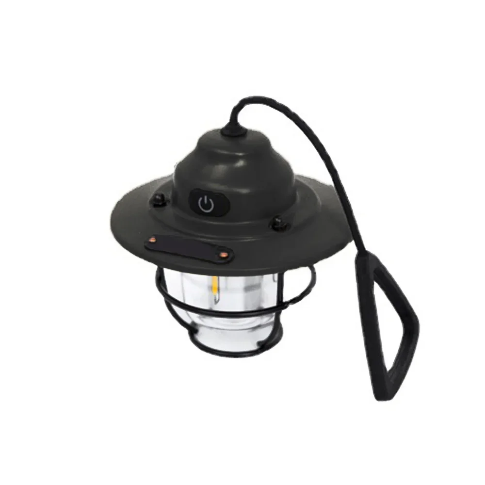 Outdoor retro chandelier camping atmosphere lamp long battery life multi-function rechargeable lamp