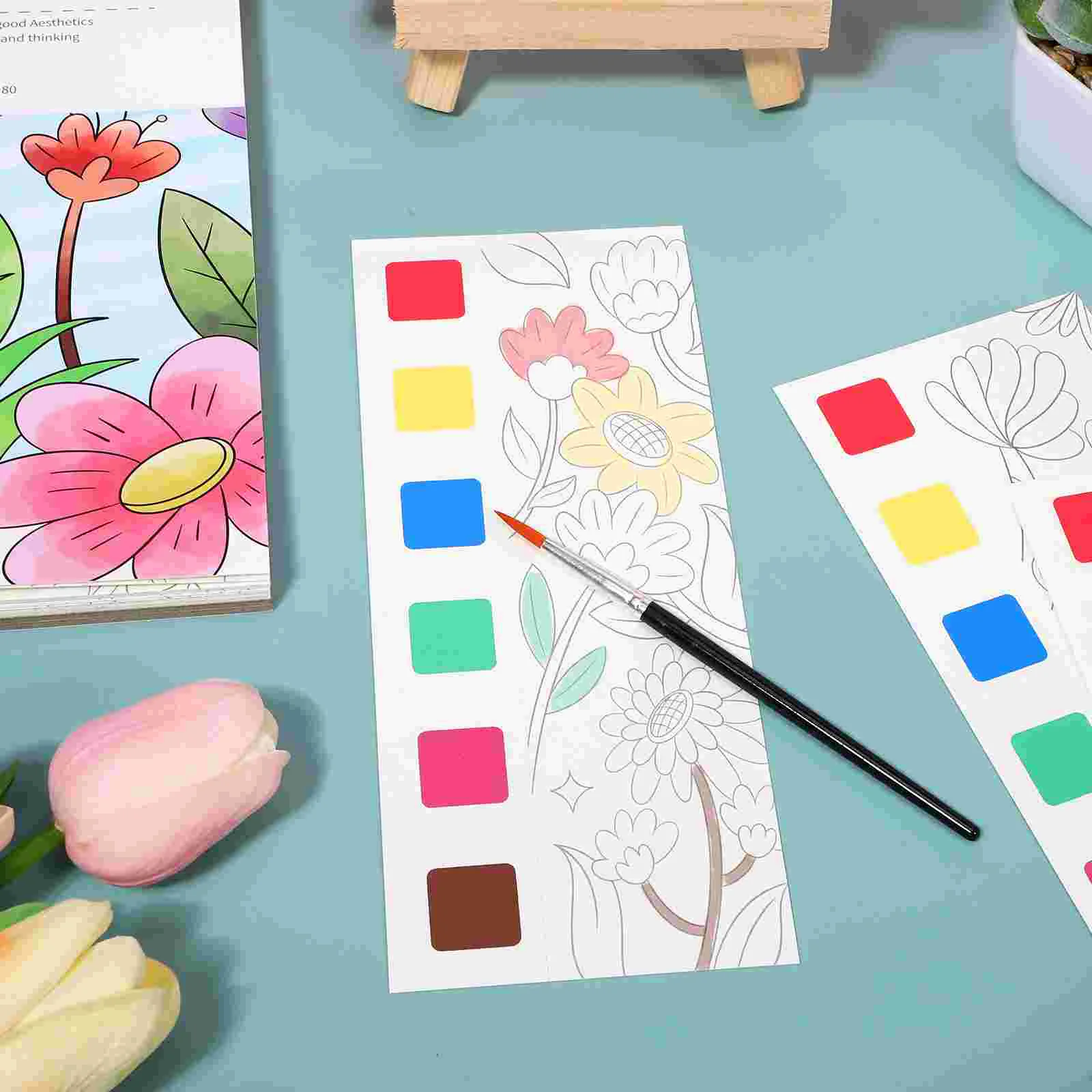 Aquarel Note Pad Pocket Painting Boek Voor Kinderen Kleurpapier Schets Set Werk Reisboeken Volwassenen