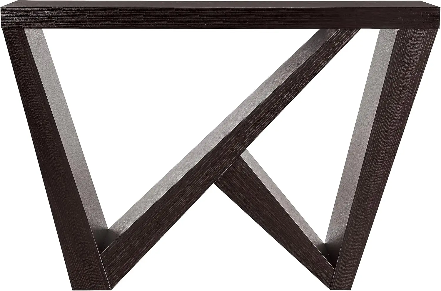 Consola de madera con patas en forma de W, escritorio estrecho, consola de entrada para sala de estar, Naomi