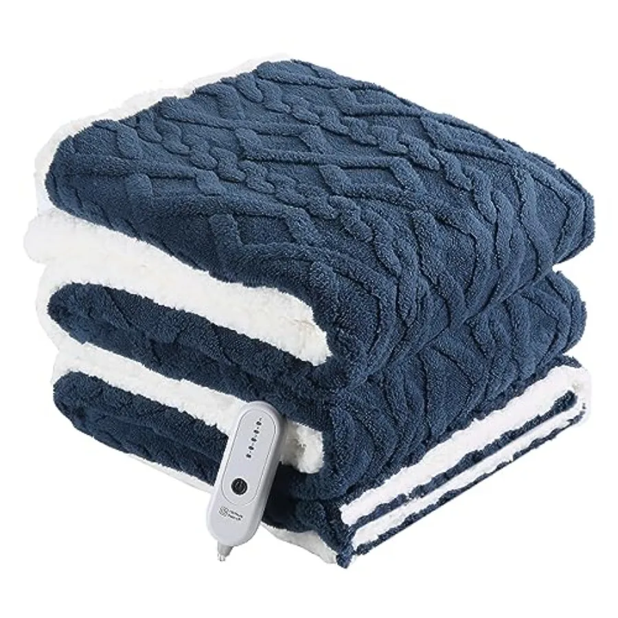 

Heating Blanket Twin Size Extra-Thick and Warm Electric Blanket with 10 Hour Auto Off and 5 Heating Levels 3D Pattern Design an