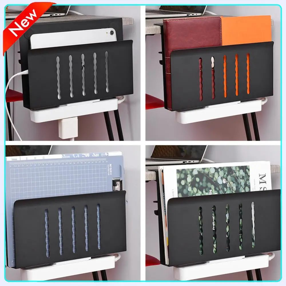 

Desk Side Storage Organizer No Drill Under Desk Laptop Holder Clamp on Desk Shelf for Office Home