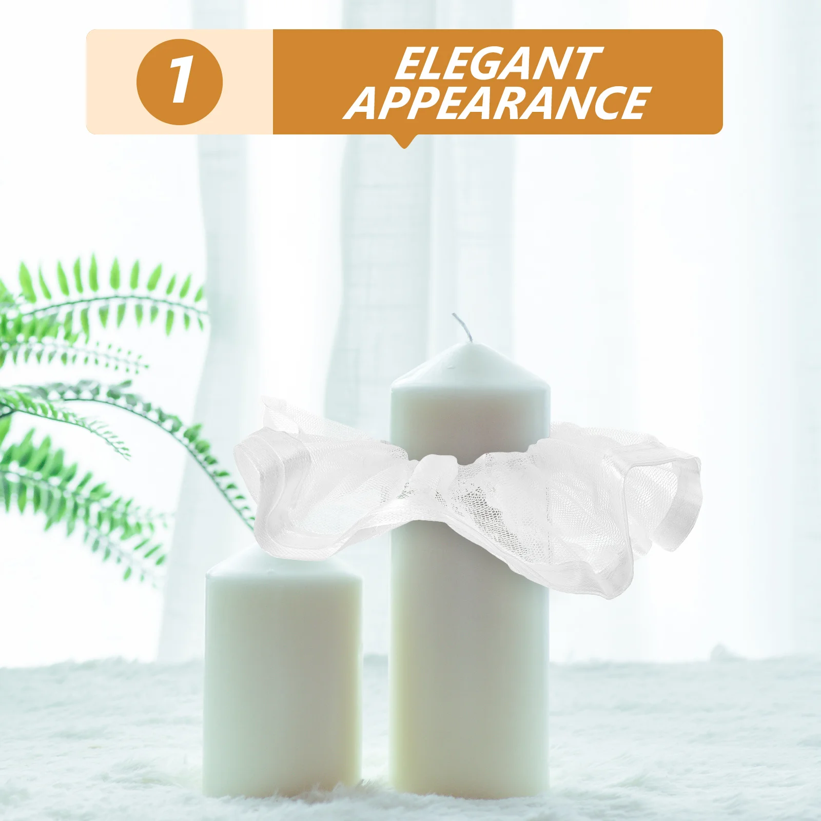 

2pcs Holy Communion Drip Protectors 3-5Cm Organza Wax Stoppers For Weddings Religious Ceremonies Christmas Party Decor