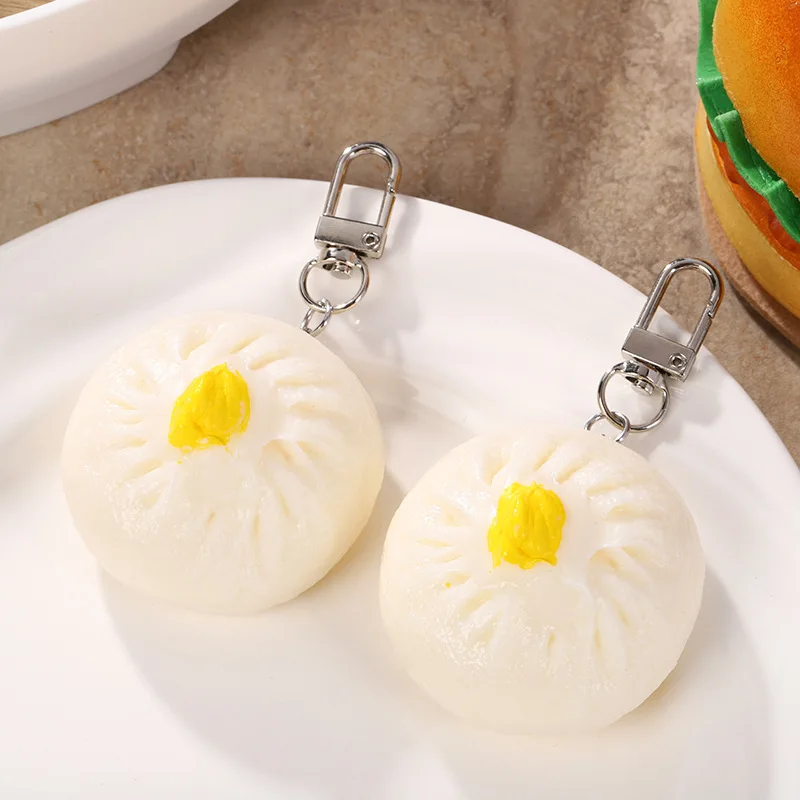 

1 шт., искусственная модель еды, искусственные пельмени, поддельные паровые фаршированные булочки, брелок, имитация реалистичного китайского еды, брелок для ключей