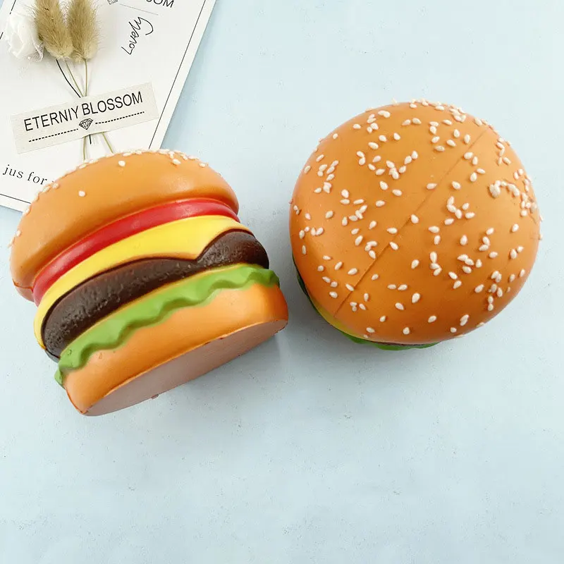 

pb playful bag New Simulated food hamburger PU slow rebound Squishy Squeeze Children's decompression toys Christmas gifts ZG124