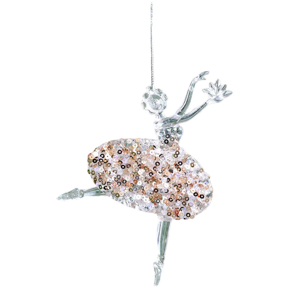 

Holiday Snowflake Acrylic Ornament with Glitter for Hanging on Christmas For Trees Seasonal Festive Decoration