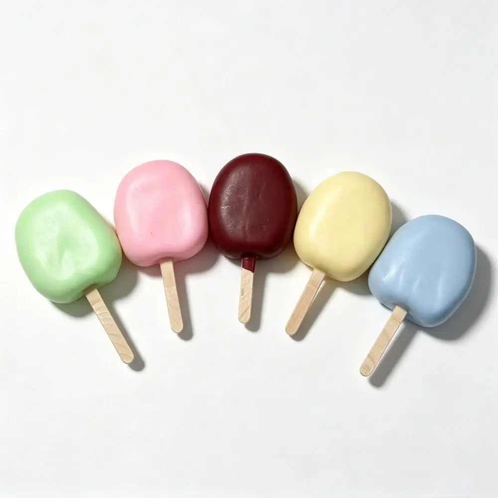 Sensory Fidget Ice Cream Squishy Food Theme Crunch Sound Wax Coating Squishy Pinch Popsicle Crispy Squeeze Toy Kids Adults