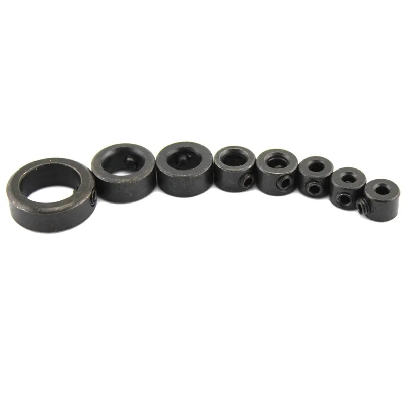 2Pcs Inside dia 3/4/5/6/8/10/12/16mm Limited Ring Collar 45# Carbon Steel Shaft Sleeve Wheel Lock Bearing Bushing DIY Model Part