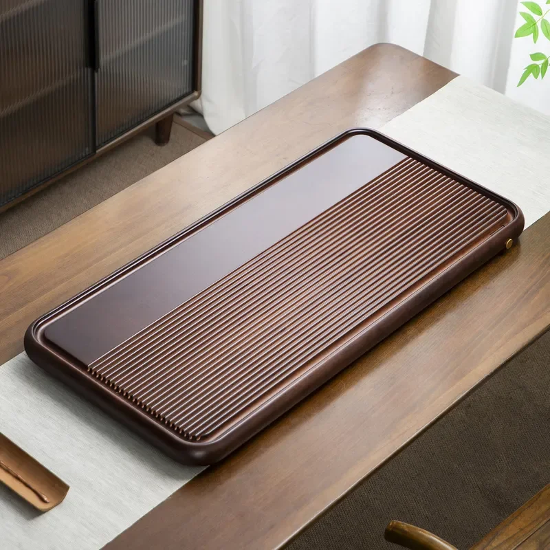 Premium Rosewood Tea Tray Solid Wood Kung Fu Set with Drainage System for Home Office Use Elegant Whole Board Design 2025