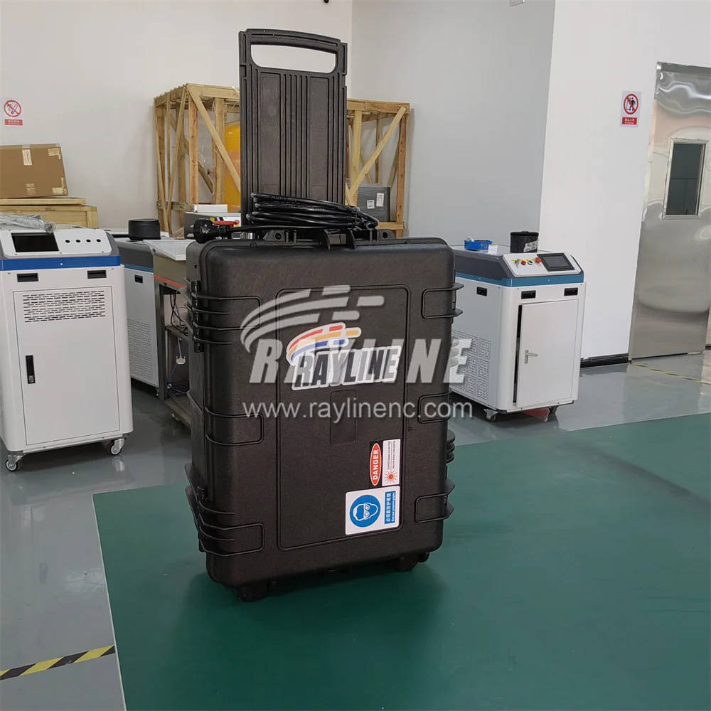 200w Mini Portable Pulsed Laser Cleaning Machine 50w 100w Luggage Type Laser Cleaning Rust Paint Remove On Car Truck Tools