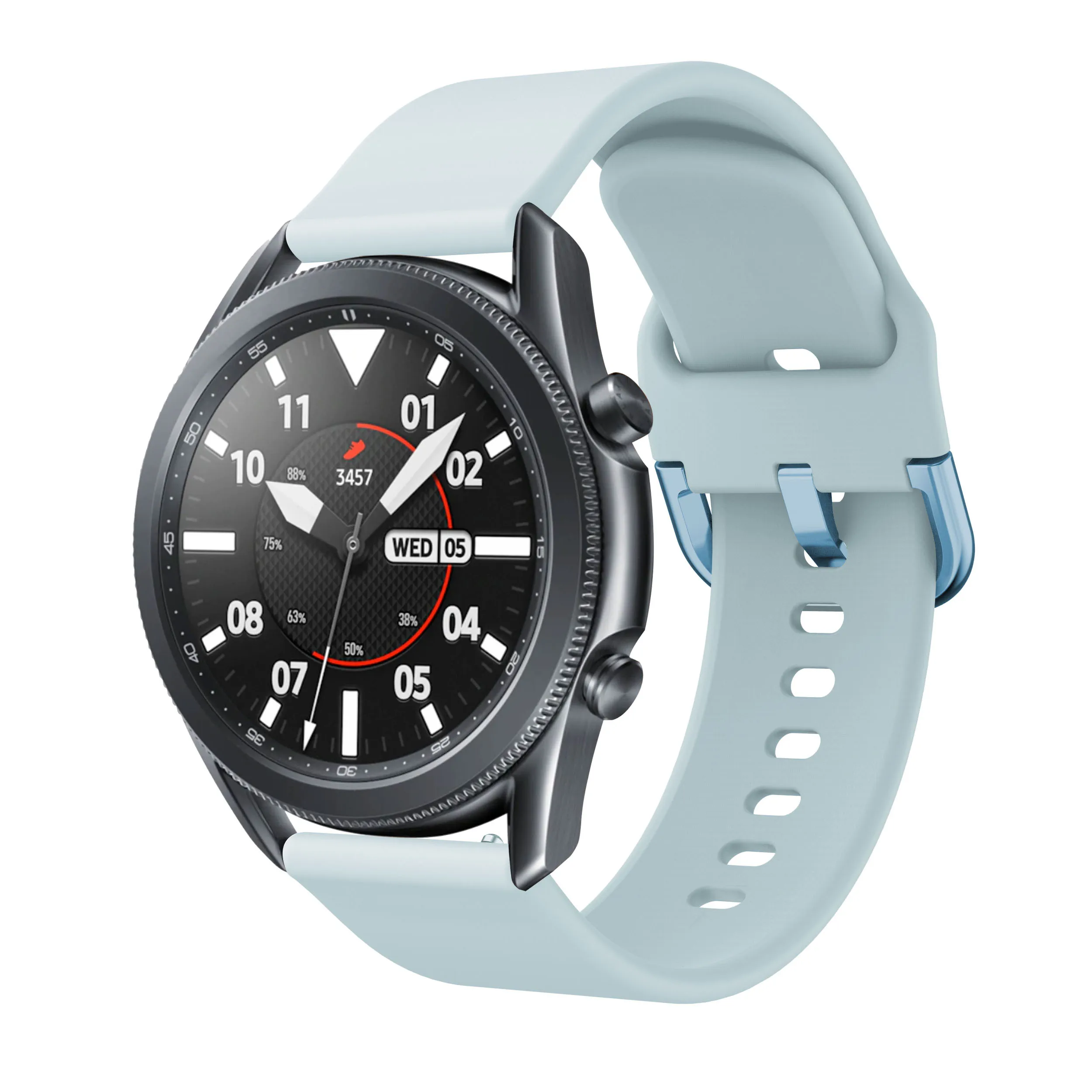 For Samsung Galaxy Active 1/2/3 20mm Silicone Strap With Same Color Buckle Bracelet Replacement For Samsung Galaxy Watch 5 5pro