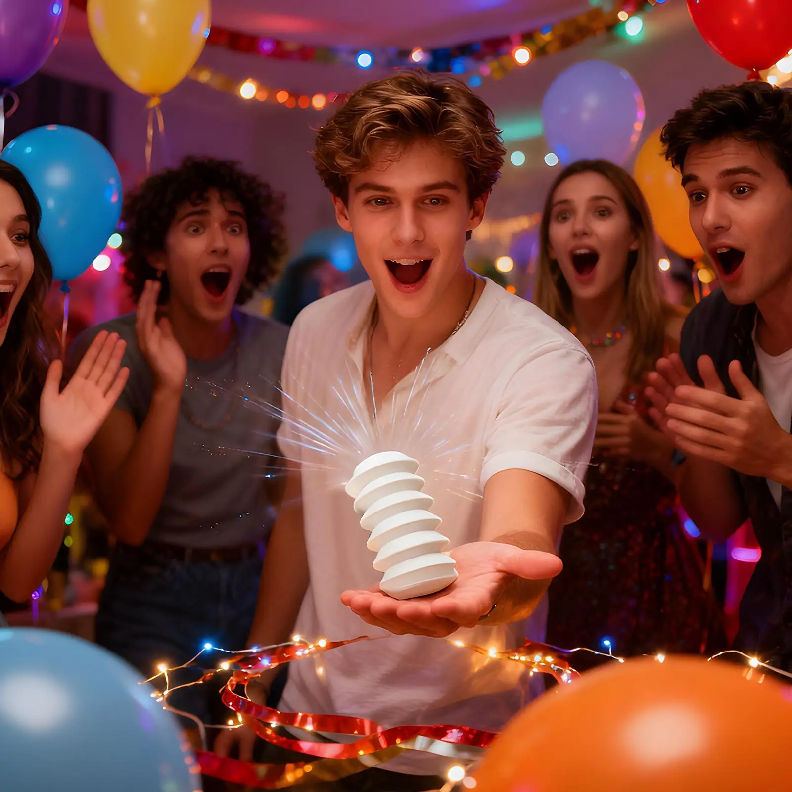 مضحك الرقبة المفرقعات التفاعلية صانع الصوت الكمامة لعبة كوميديا ملحق لأداء الرجال النساء الفتيان الشباب المراهقين الشارع ماجيك #6