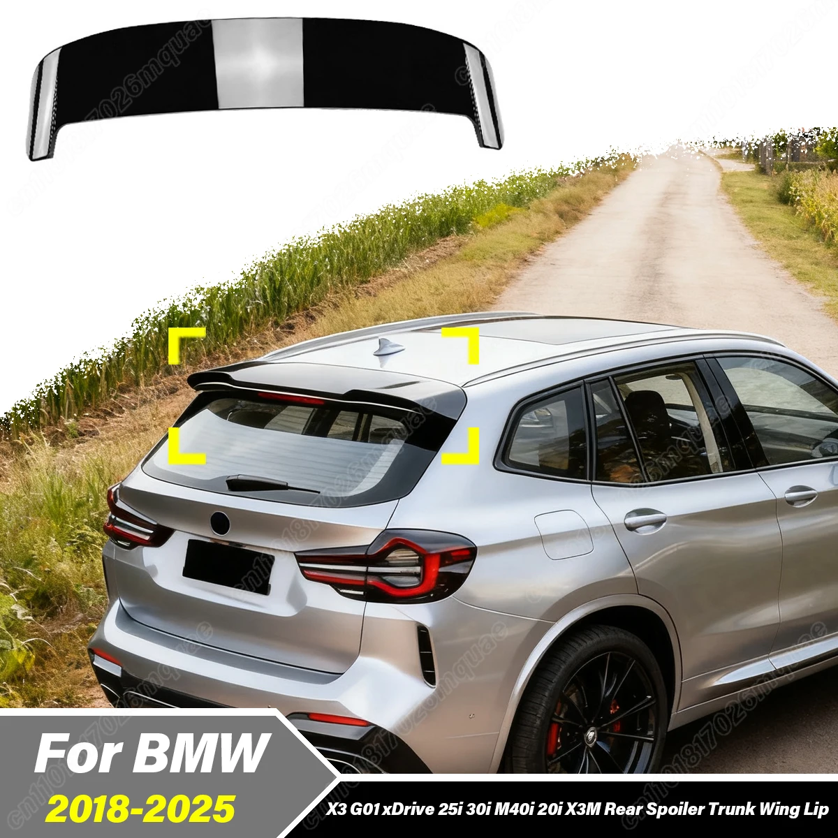 

For BMW X3 G01 XDrive 25i 30i M40i 20i X3 2018 2019 2020 2021 2022 2023 2024 2025 Car Rear Roof Spoiler Board Decoration Kit