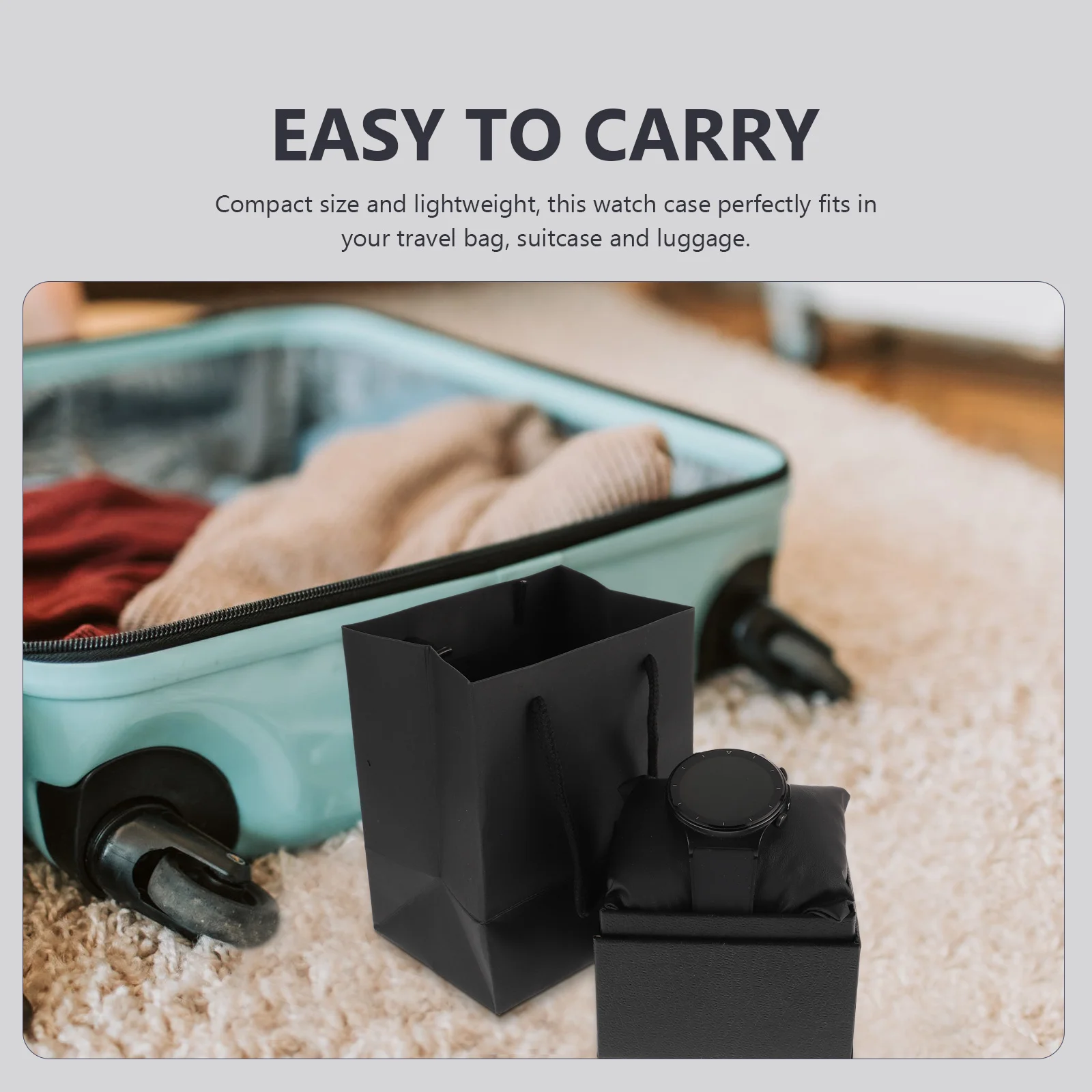 

1 set 1 Set Watch Storage Box Jewelry Display Organizer Lightweight Travel Case For Men Women Wristwatch Collection Holder Gift