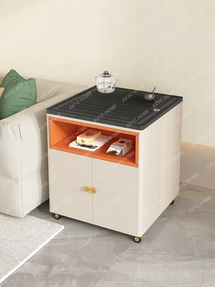 ZK النار الحجر طاولة شاي المنزل الذكي بسيط ضوء الفاخرة خزانة الشاي غرفة المعيشة شرفة المحمول الكونغ فو #3