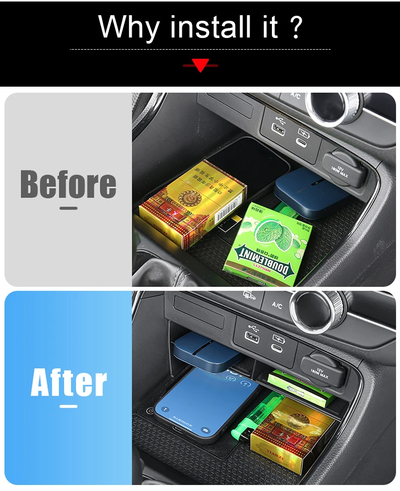 Für Honda CR-V CRV 6. Generation 2023 2024 2025 2026 Hybrid Auto Mittelkonsole Aufbewahrungsbox Halter Ablage Organisationszubehör – Detail 2