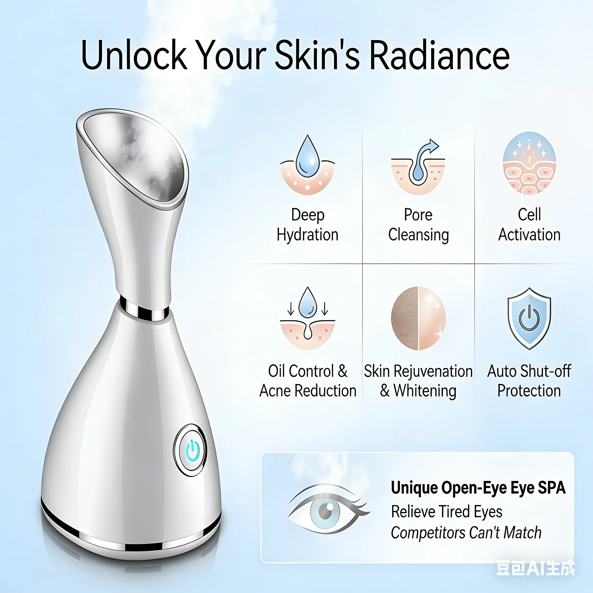 Appareil de soin du visage pro - Facial Steamer Nano Ionic Hot Mist avis et prix