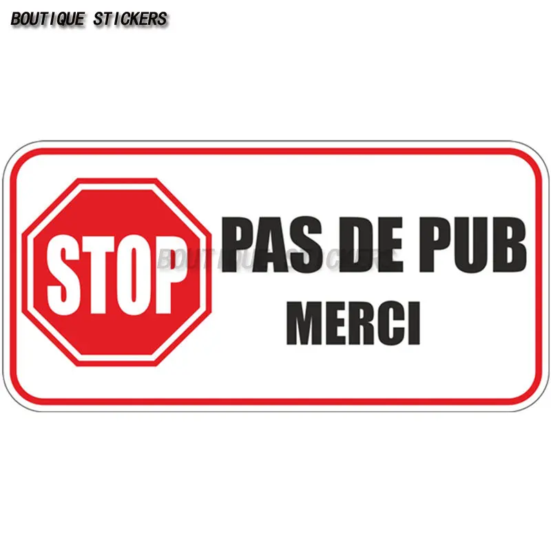 

Stop pus de pub Merci Car Decal Waterproof Polyethylene Decal Car Street Sign Decal