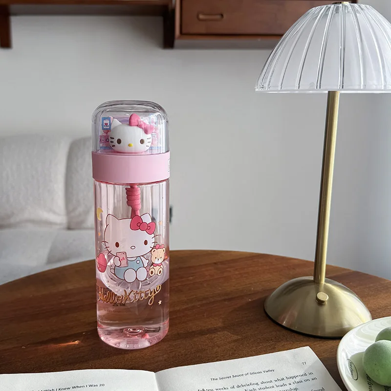 1 قطعة كوب ماء لطيف كوب بلاستيكي لطيف محمول عالي المظهر مستوى الماء #6