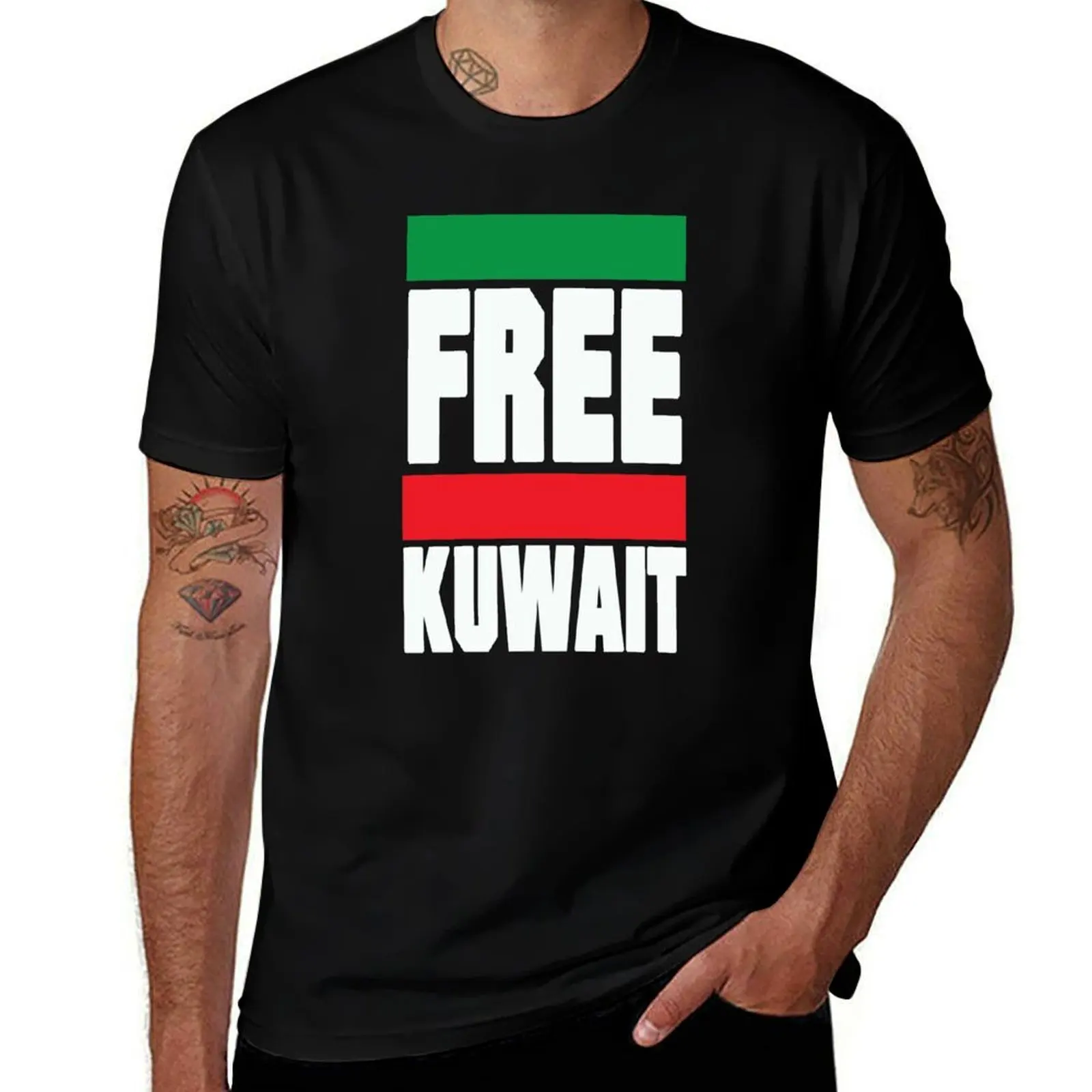 تي شيرت KUWAIT مجاني تي شيرت قطن 100% تي شيرت رجالي جرافيك تي شيرت رجالي جرافيك تي شيرت