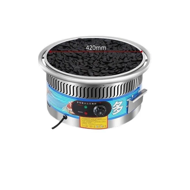 Electric volcanic stone sausage grill machine gas commercial small stone grilled hot dog sausage machine large night market