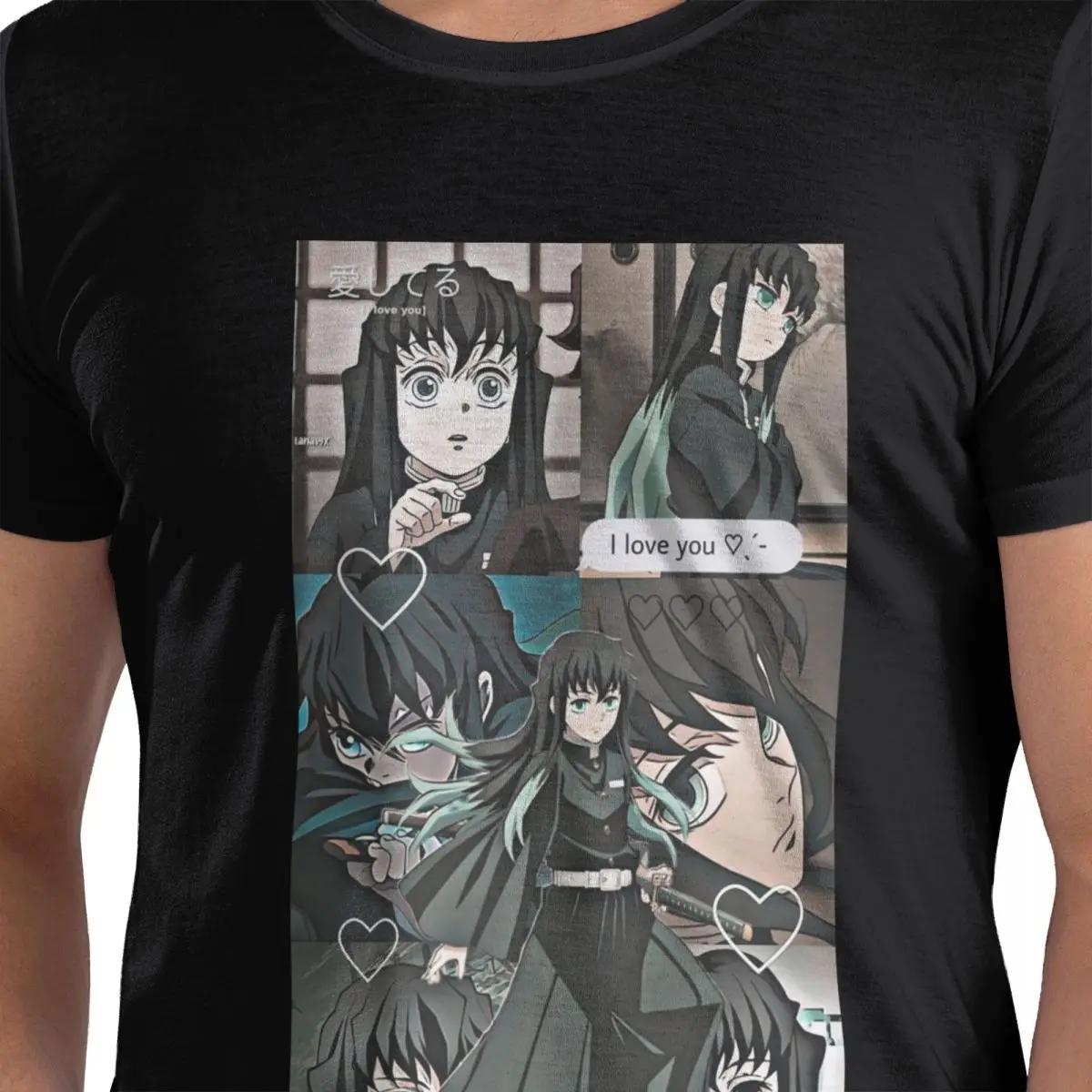 

Muichiro Tokito футболка из 100% хлопка, мужские футболки большого размера, мужские футболки с круглым вырезом и коротким рукавом, S-6XL