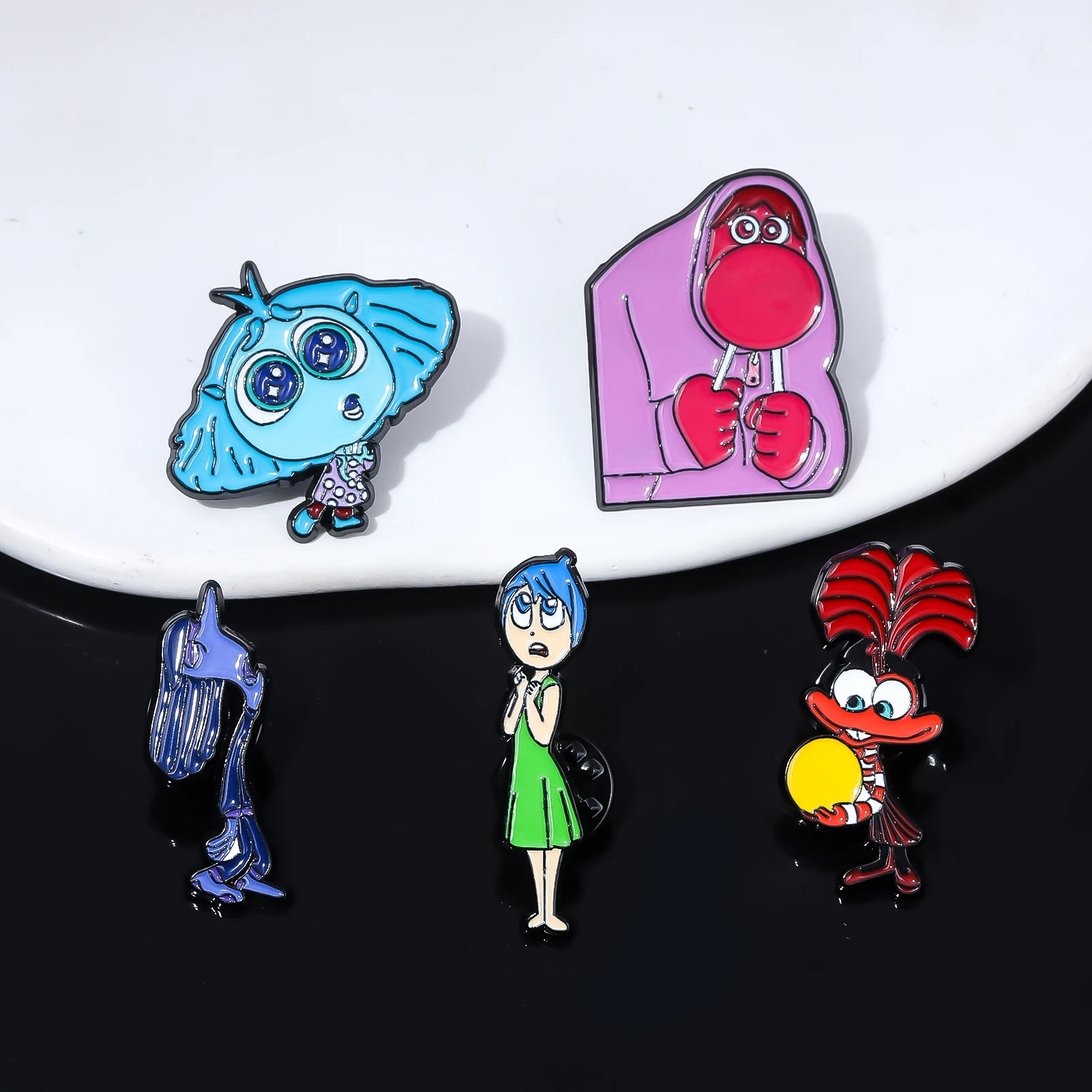 Anime Surrounding Inside Out Metal Brooch Creative Cute Character Personality Badge Decoration Lele Oil Drop Alloy Accessories