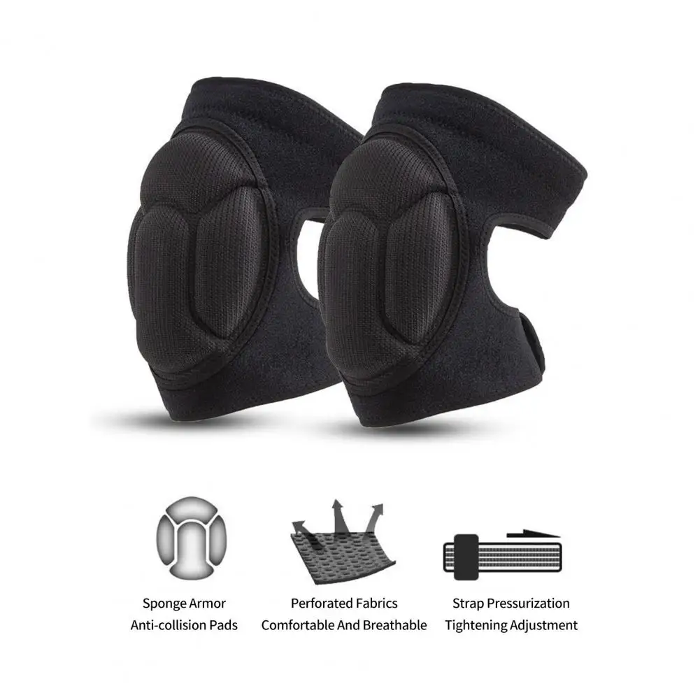 1Pc Wear-resistant Sports Knee Pad Vibration Damping Knee Protector High Density Basketball Fitness Knee Pad  Knee Protection