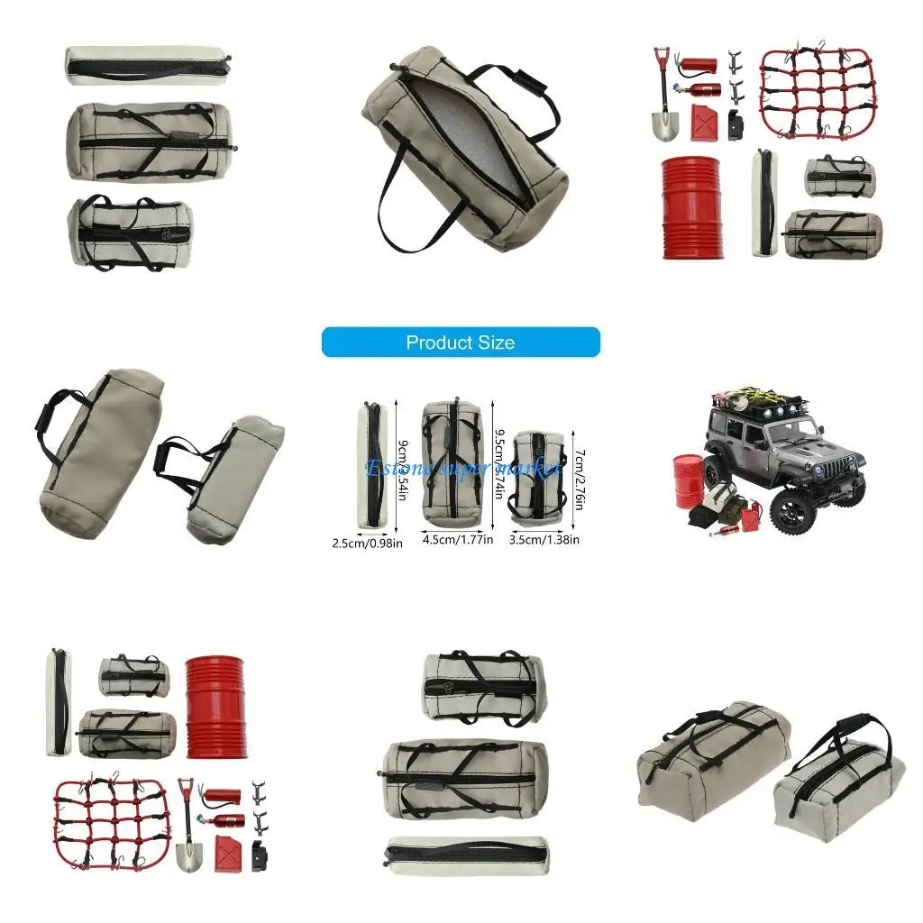 090B Metalen bagagetasbeschermingshouder voor 1/10 schaal afstandsbediening voertuigmodificatie onderdelenaccessoires