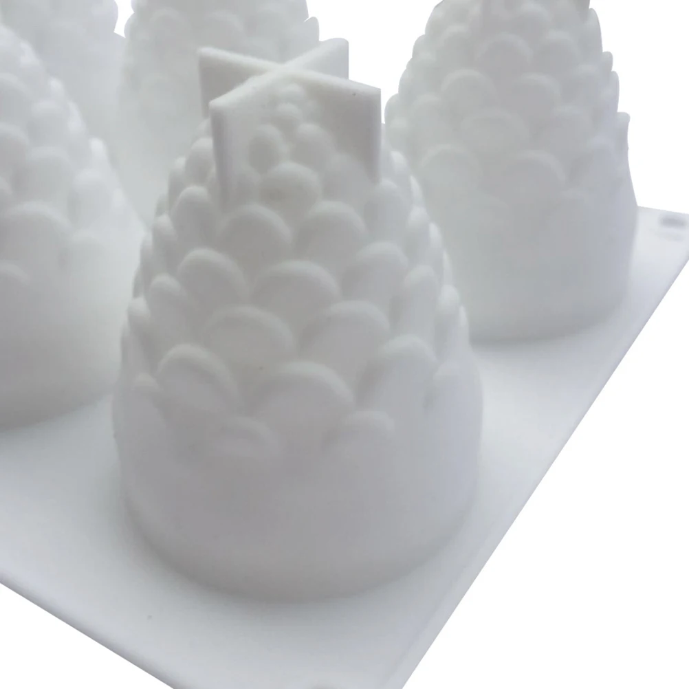 

8 Cavity Pine Cones Pineapple Mousse Baking Tools Shapes Chocolate 3D Silicone Molds