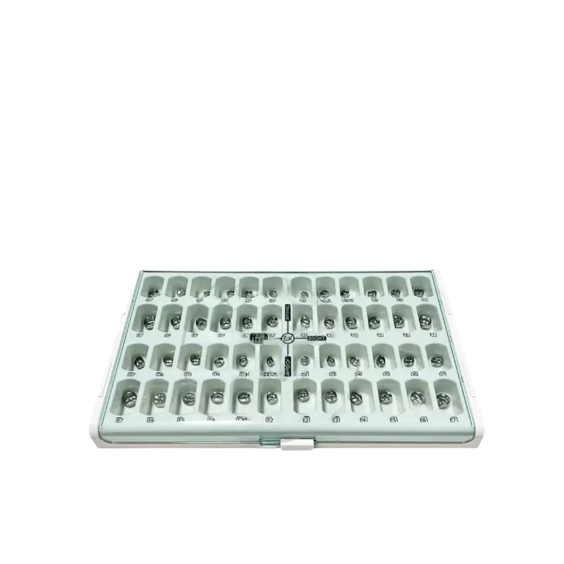 48Pcs/zestaw dentystyczny dla dzieci pierwotna korona molowa ze stali nierdzewnej wstępnie uformowane tymczasowe korony materiał do stomatologii