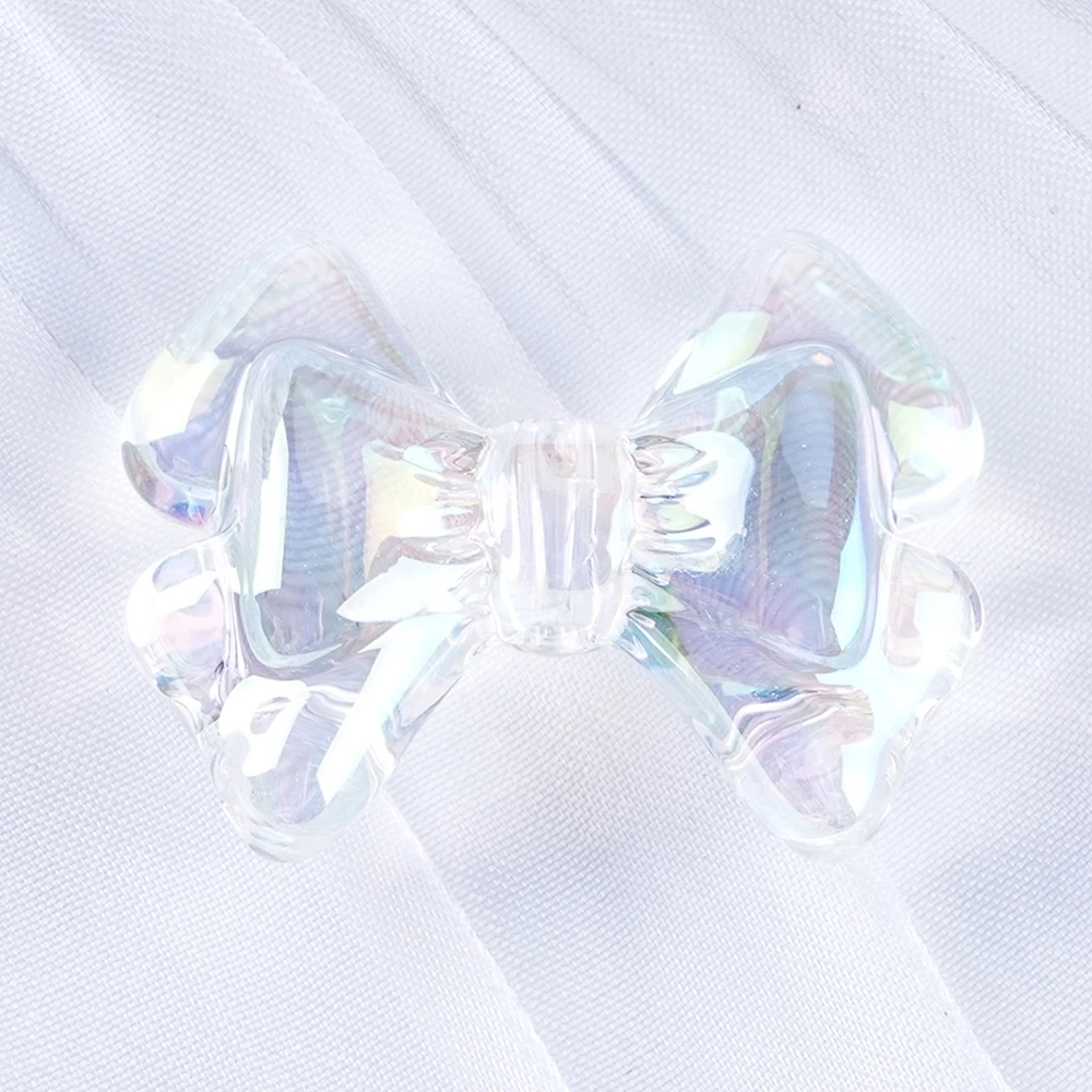 22x28mm UV Transparent Butterfly Bow Acrylic Beads For Jewelry Making Needlework DIY Bracelet Necklace Phone Chain Accessories