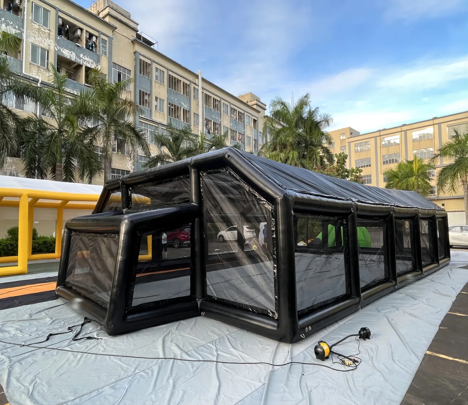 Campo de futebol inflável gigante do sabão do campo de futebol de 16.5x8.5x3m com campo de futebol inflável personalizado da rede