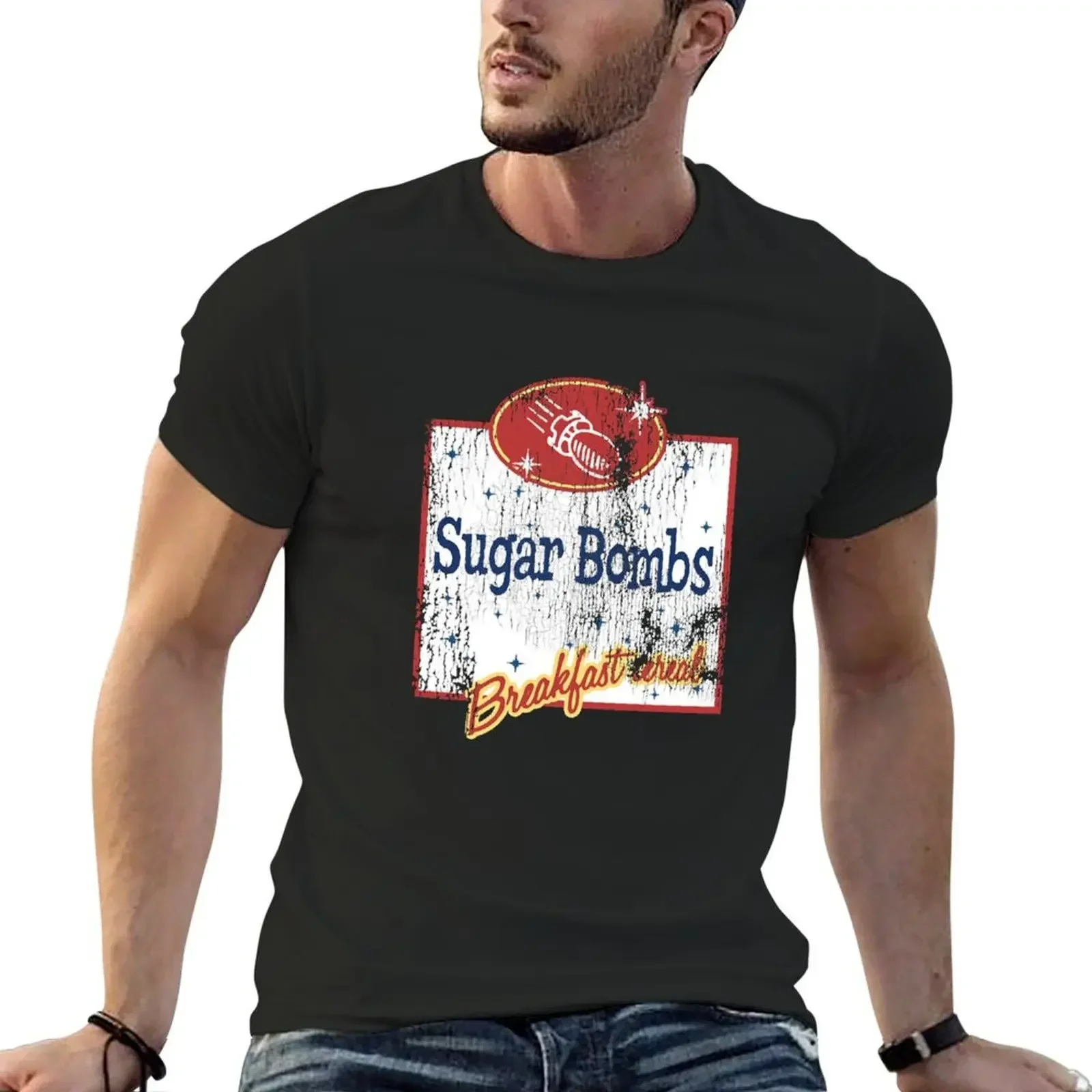 Worn Sugar Bombs Logo (Full) T-Shirt custom t shirt summer tops graphic shirts vintage clothes fitted t shirts for men