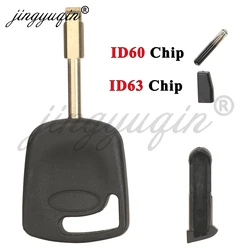 Jingyuqin ID60 4 d63 chiave per auto con Chip Transponder per Ford Focus Mondeo KA Jaguar XJ8 Transit Connect chiavi di emergenza vuote Fob