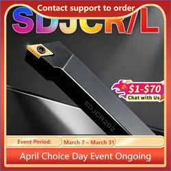 SDJCR1212 SDJCR1616 SDJCR2020 SDJCR2525 SDJCR3232 utensile per tornitura esterna SDJCR SDJCL barra per tornio supporto per tornitura barra di taglio CNC