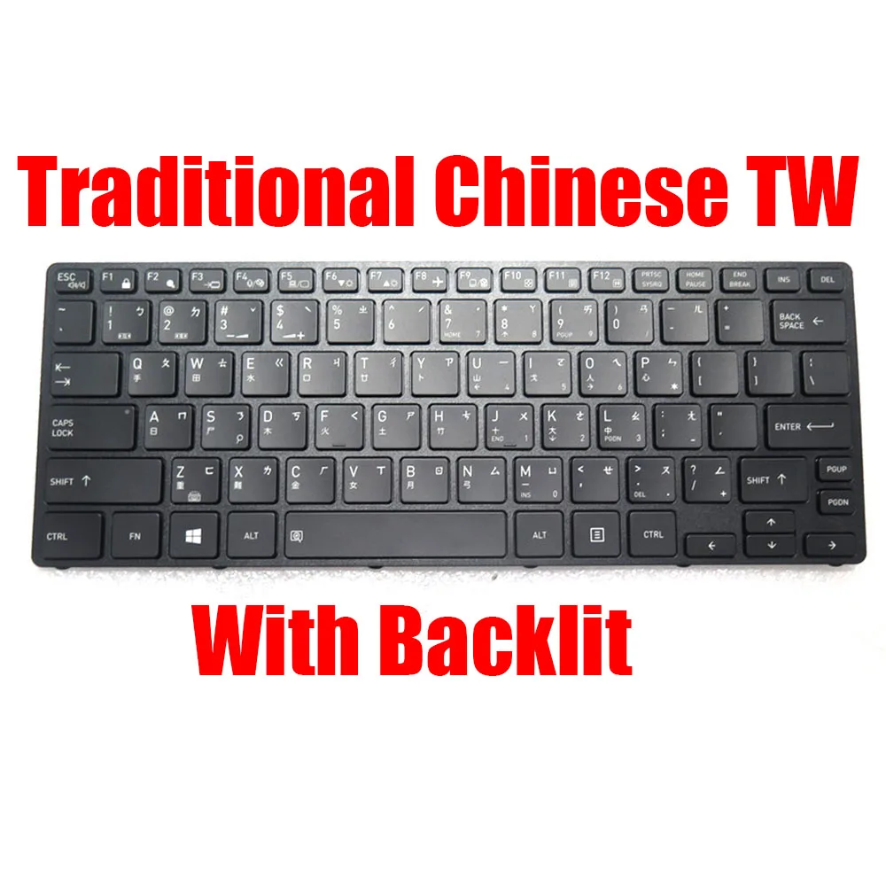 US TW Laptop Keyboard For DynaBook For Portege A30-E For Tecra A30-G A30-J English Traditional Chinese Black New