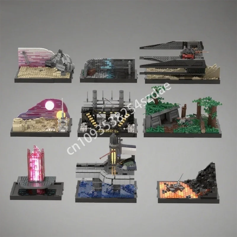 

5090 шт. MOC Skywalker Saga, диорама, модель звезды, строительные рождественские подарки, блоки, архитектурная игрушка, сборка, сделай сам, детский день рождения
