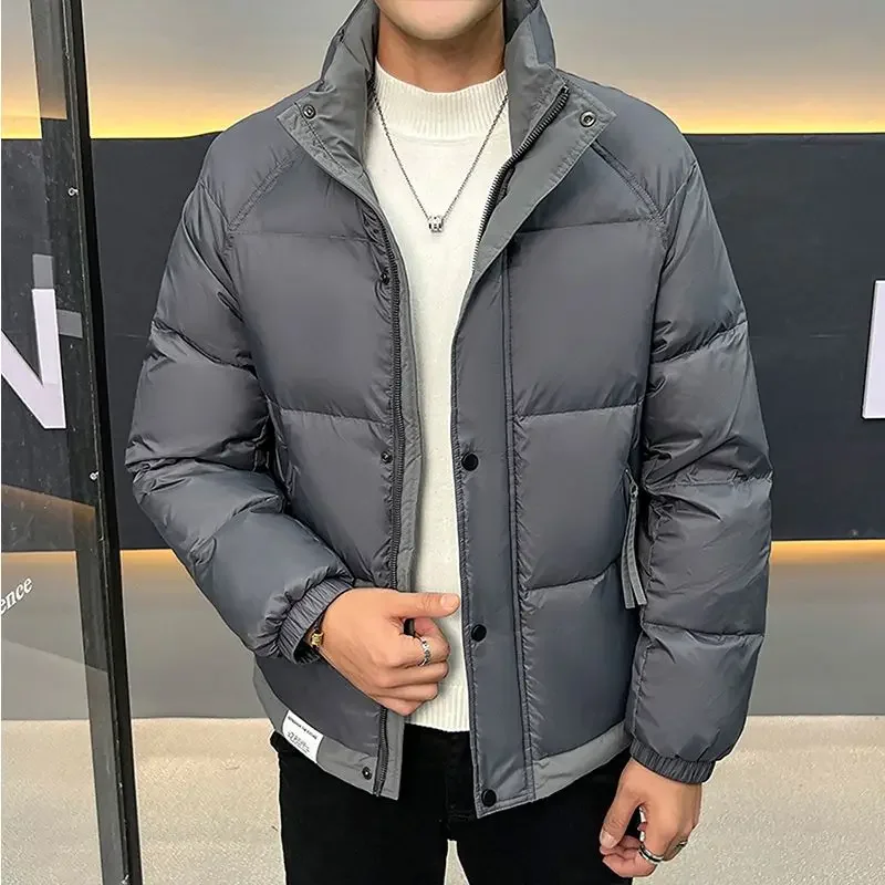 Young and Middle-Aged Short Fashion New Men Down Jacket Stand Collar Fashionable Parkas Winter Casual Thicken Warm Outwear