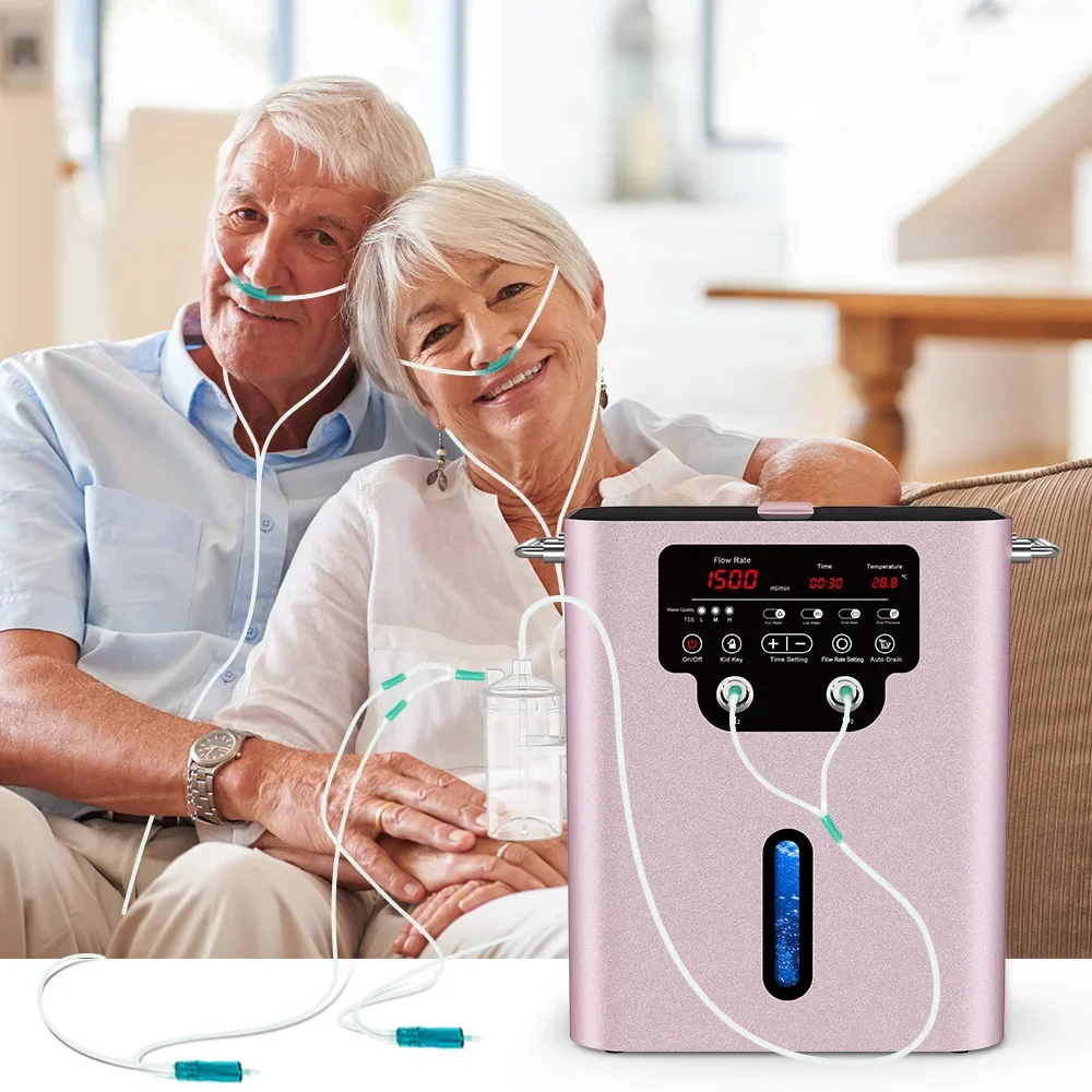 Factory Price 1500ml/min Respiratory Therapy Machine Hydrogen Water Electrolyzer Hydrogen Inhalation Machine