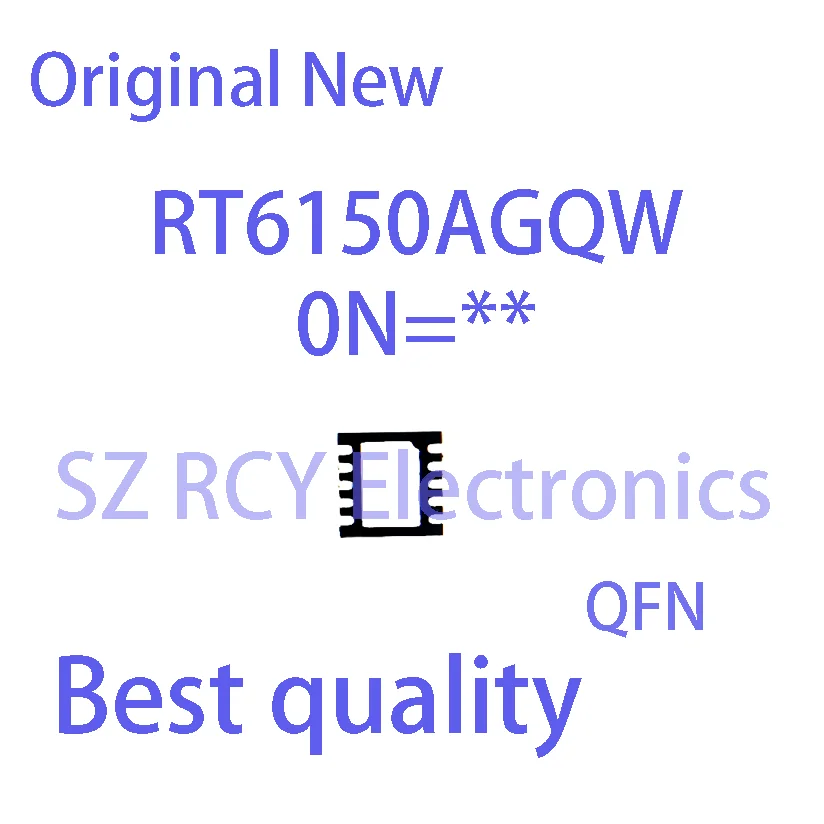 Chip de circuito integrado para dispositivos electrónicos, Chip de circuito integrado de 5-10 piezas, RT6150AGQW RT6150A, Top Mark 0N = XX QFN-10