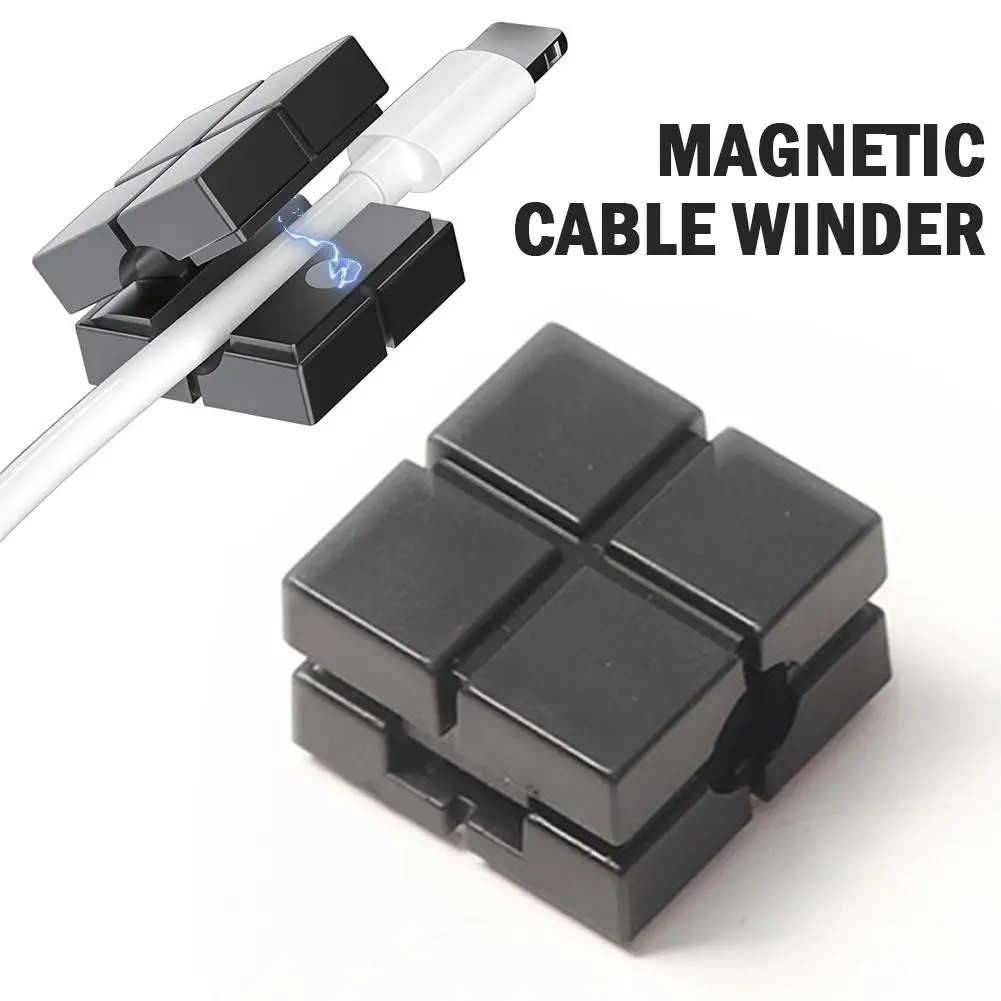 Cable Holder Magnetic Cable Clip Winding Device Adhesive Fixation Car Desktop Office Home Fixing Cable Organizer Mounted G9W2