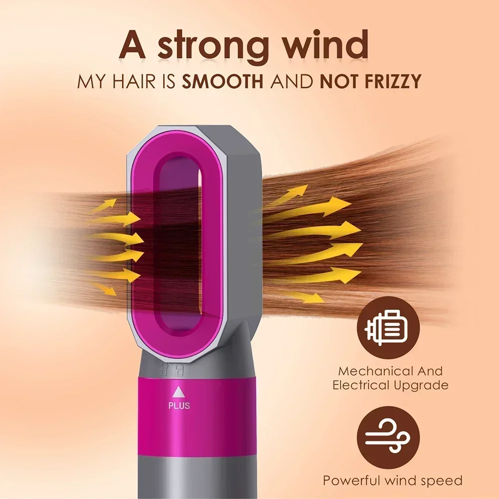 5 في 1 مجفف شعر متعدد الوظائف، مكواة تجعيد، مكواة تجعيد مع فرشاة، مجموعة تصفيف مشط الهواء الساخن