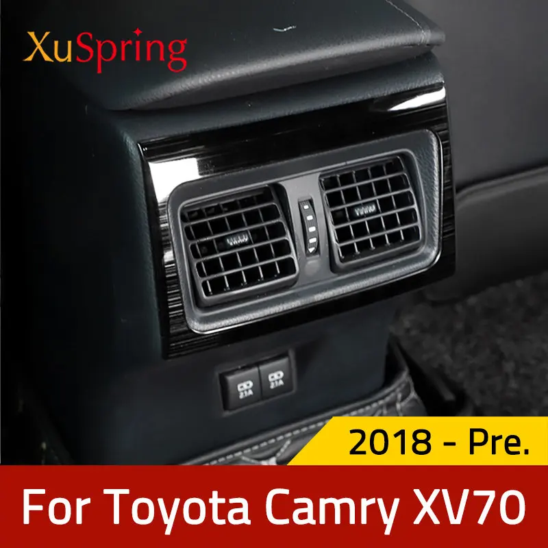 Samochód z tyłu konsoli klimatyzator osłona wylotu tapicerka dla Toyota Camry 2018 2019 2020 2021 XV70 udekorować dekoracyjne dla oleju modelu